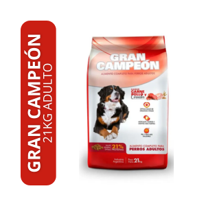 Alimento Perros Adultos Gran Campeón 21 kg