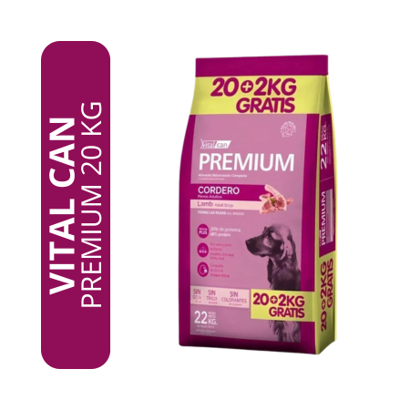 Vital Can Premium Perro Adulto Cordero x 20kg