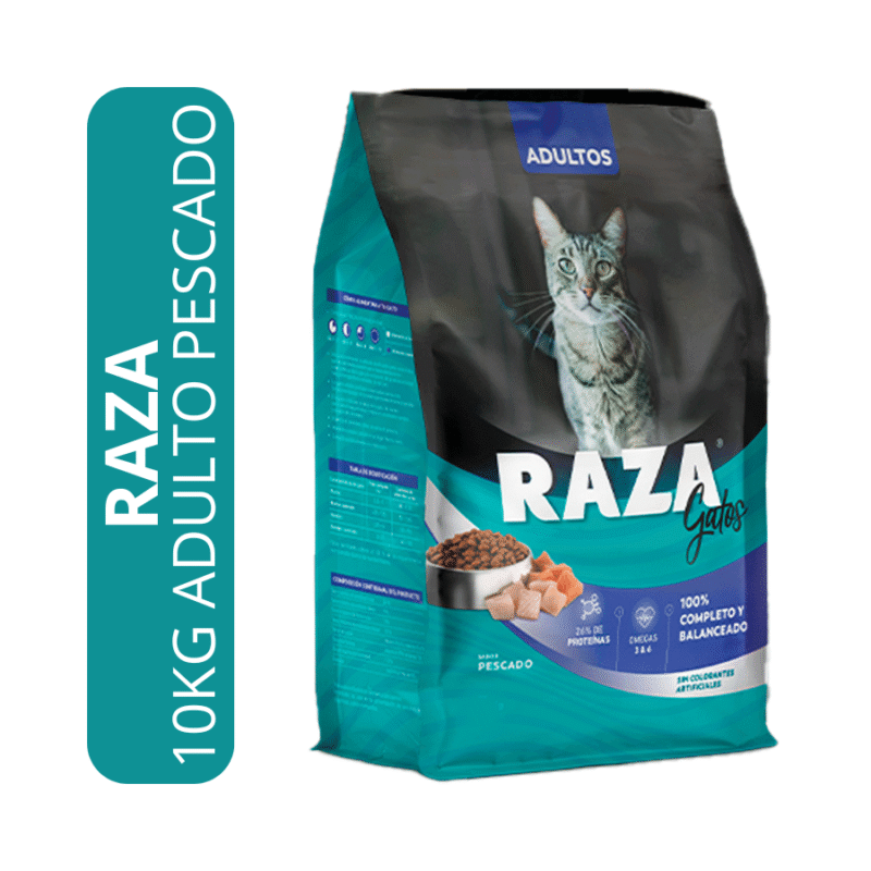 RAZA GATOS ADULTOS PESCADO X10KG