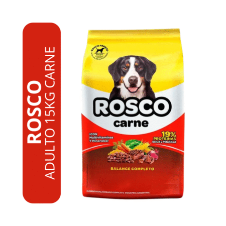 Alimento Perros Adultos Rosco Sabor Carne Balanceado 15kg
