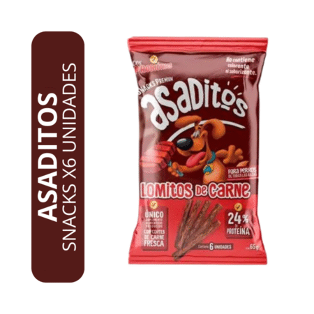 Snacks Para Perro Asaditos Lomitos De Carne x6