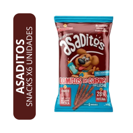 Snacks Para Perro Cachorro Asaditos Lomitos De Carne x6
