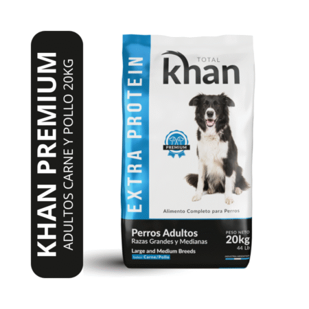 Khan Premium para Perro Adulto Razas Grandes y Medianas Sabor Carne y Pollo 20kg