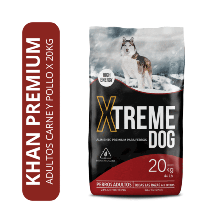 Khan Premium Xtreme Dog para Perro Adulto Sabor Carne y Pollo 20kg