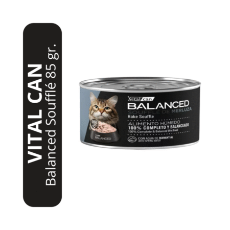 Vitalcan Balanced Souffle Gato Adulto Merluza Lata 85g