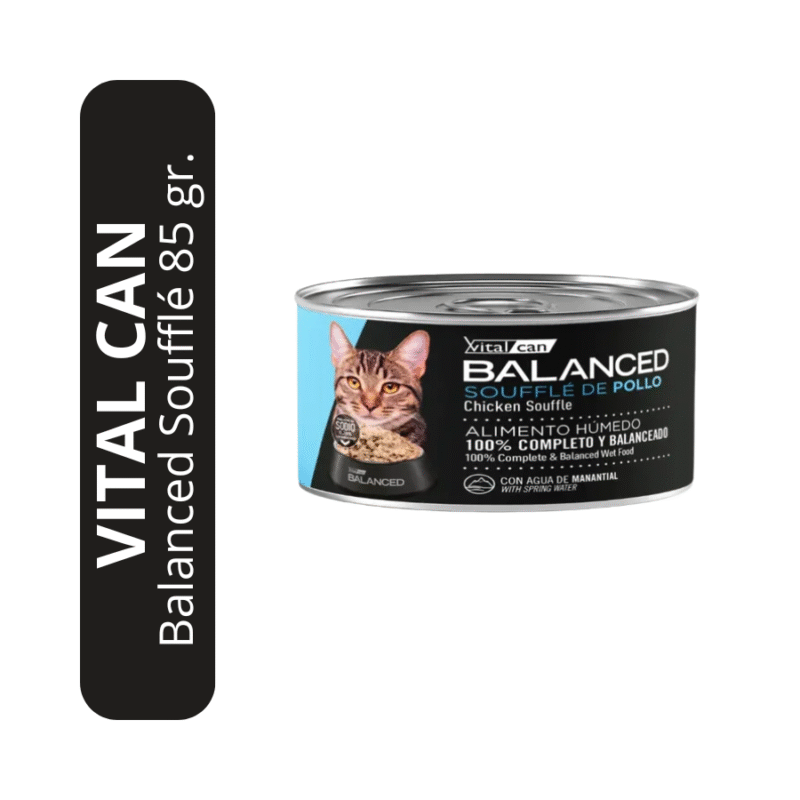 Vitalcan Balanced Souffle Gato Adulto Pollo Lata 85g